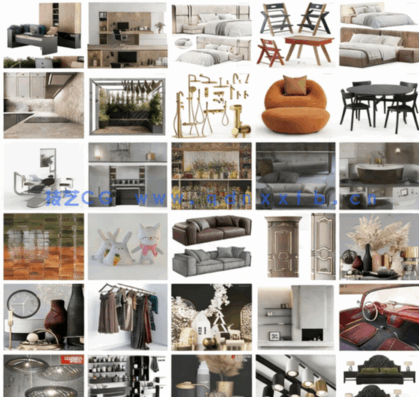 [家具模型] 精品家具装饰等3D模型合集2024年第二季(图1)