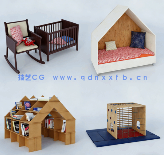 [家具模型] 44组儿童玩具家具装饰相关3D模型合集 Evermotion Archmodels第244季(图6)