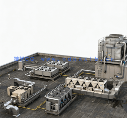 [家具模型] 屋顶大型重要空调暖通供暖系统3D模型合集(图5)