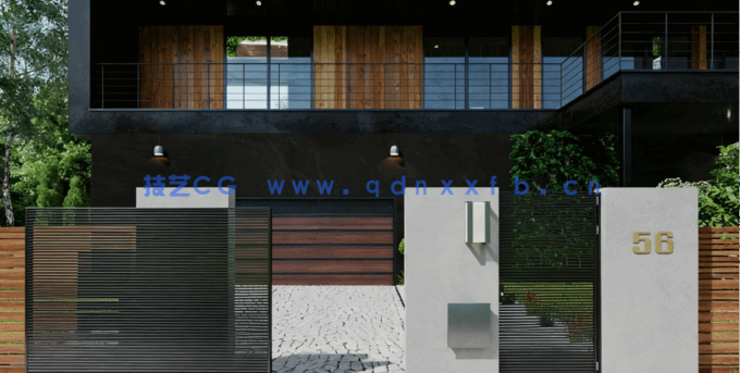 [家具模型] 126组高品质现代门大门车库门等门类家具3D模型合集 Evermotion Archmodels第243季(图1)