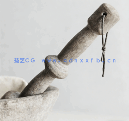 [家具模型] 乡村风格装饰品套装长凳花瓶粘土器皿布艺等3D模型(图2)