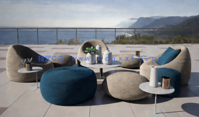 [家具模型] 32组高品质户外家具桌椅沙发等3D模型合集 Evermotion Archmodels第256季(图6)