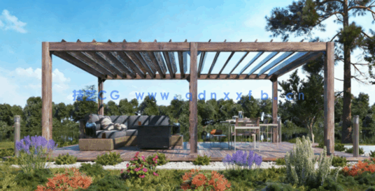 [家具模型] 32组高品质户外家具桌椅沙发等3D模型合集 Evermotion Archmodels第256季(图1)