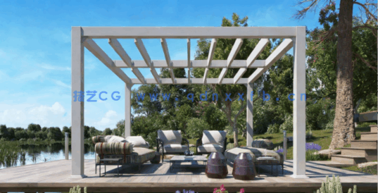 [家具模型] 32组高品质户外家具桌椅沙发等3D模型合集 Evermotion Archmodels第256季(图2)