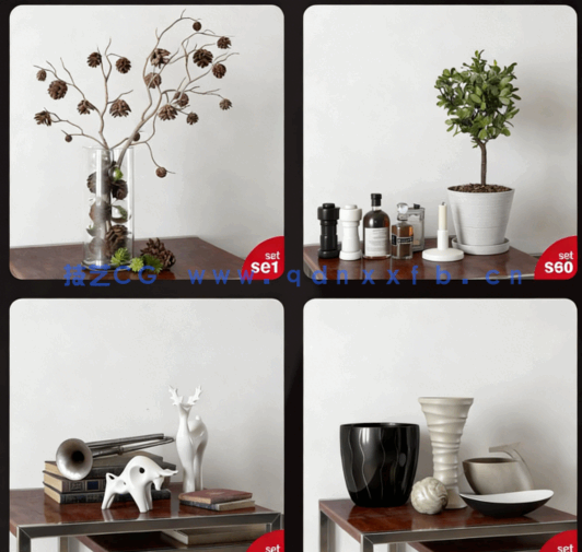 [家具模型] 44组高品质室内客厅小装饰品3D模型合集 Evermotion Archmodels第139季(图5)