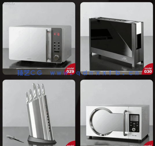 [家具模型] 44组高品质厨房用具餐具3D模型合集 Evermotion Archmodels第145季(图3)