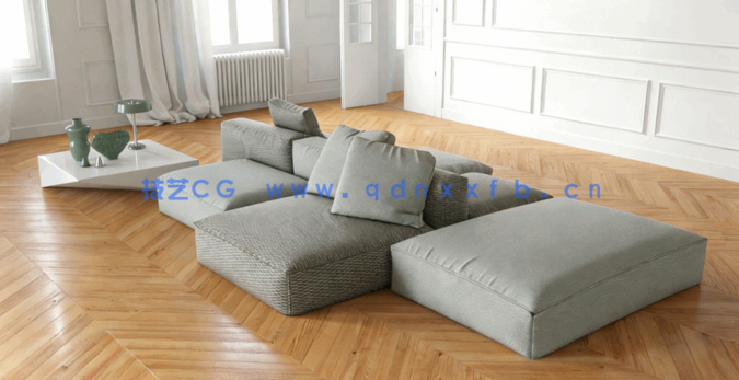 [家具模型] 20组高品质软垫沙发家具3D模型合集 Evermotion Archmodels第167季(图6)