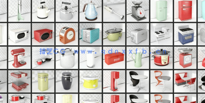 [家具模型] 44组高品质复古厨房用品厨具3D模型合集 Evermotion(图2)