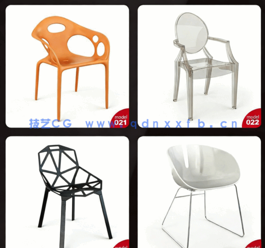 [家具模型] 80组高品质现代风格座椅椅子家具3D模型合集 Evermotion Archmodels第125季(图5)
