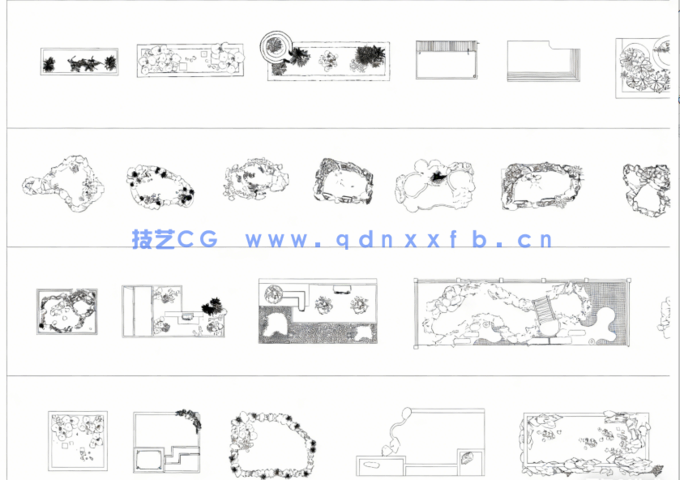 2026年最新鱼池CAD图库CAD观赏鱼池CAD私家水景CAD水庭园CAD鱼溏(图4)