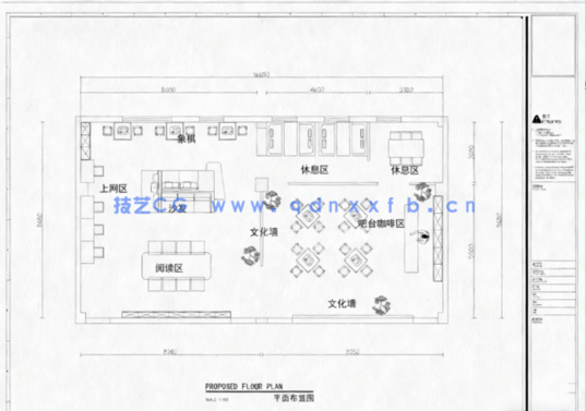  15套职工之家CAD员工之家CAD员工活动中心CAD社区活动中心CAD员工休闲娱乐空间CAD(图4)
