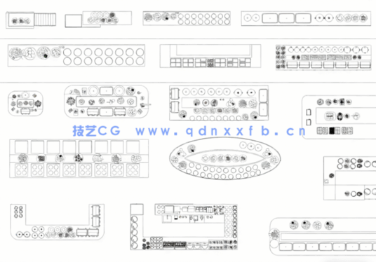 2026年最新自助餐厅餐台CAD图库CAD调料台CAD直线型餐台CAD岛型餐台CAD双面取餐台(图2)