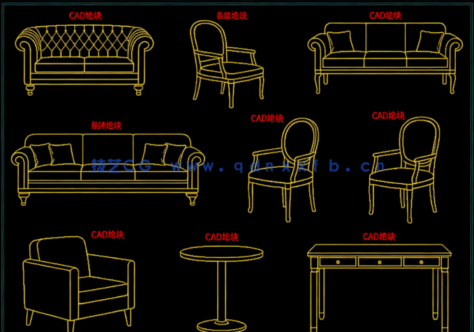  2024家装全品类【CAD动态块】合集(图5)