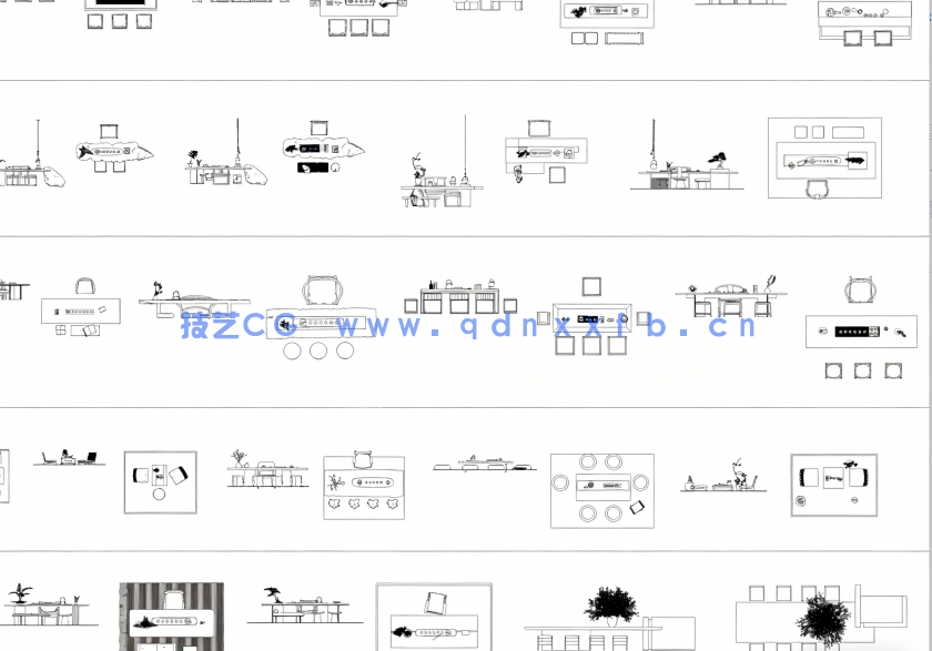  2026年最新新中式茶桌椅组合CAD图库CAD茶桌CAD椅子(图4)