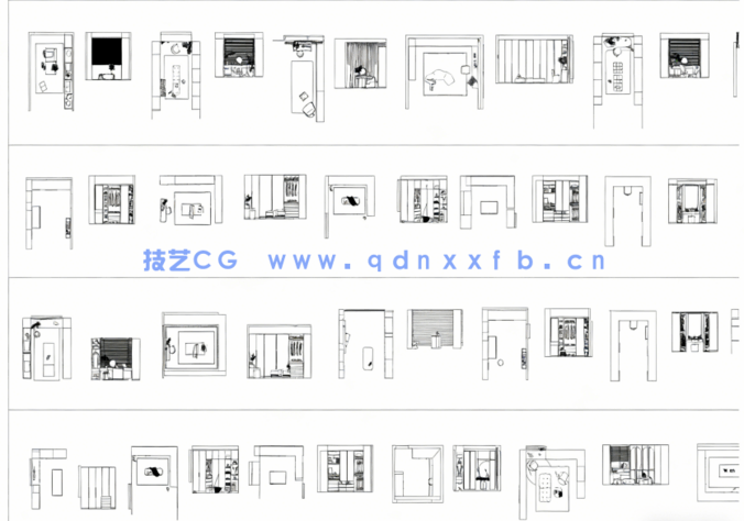  2026年最新室内设计卧室衣帽间CAD图库CAD卧室衣柜CAD更衣室CAD服装间CAD衣柜(图3)