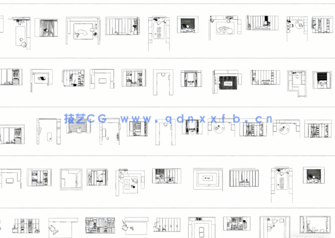  2026年最新室内设计卧室衣帽间CAD图库CAD卧室衣柜CAD更衣室CAD服装间CAD衣柜(图4)