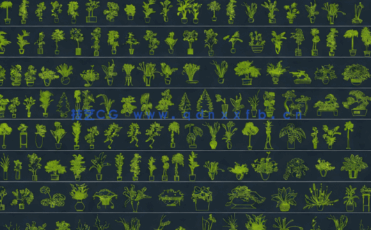 2026年最新超全绿植CAD盆栽CAD植物立面CAD绿植装饰摆件CAD植物CAD盆景CAD花卉CAD图库(图3)