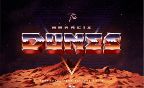 80年代复古科幻特效3D文字样式PSD模板(图5)