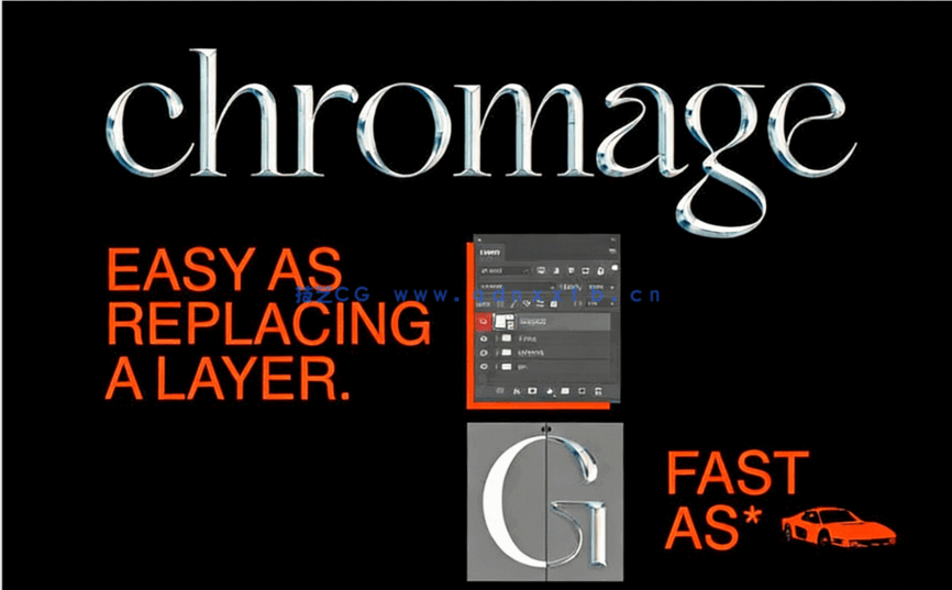 复古镀铬外观风格文字PSD模板合集(图4)