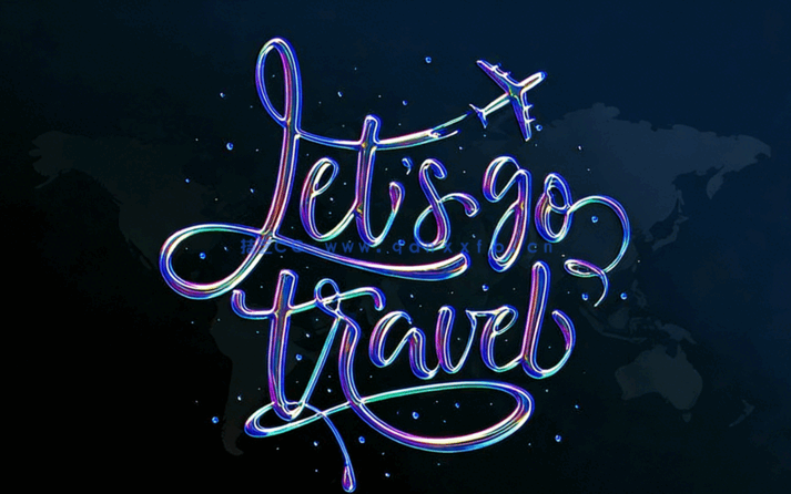 3D液体流出效果文字PSD模板合集(图1)