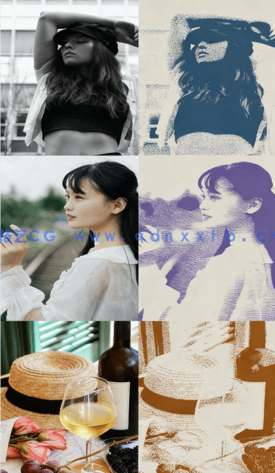 老照片风格纹理半色调PSD模板合集(图3)