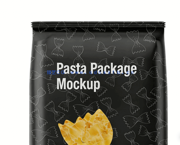 两头封口薯片类纸袋包装PSD模板合集(图4)