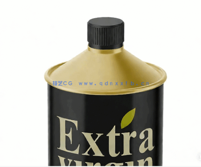 金属材质橄榄油圆柱形油桶PSD模板合集(图5)