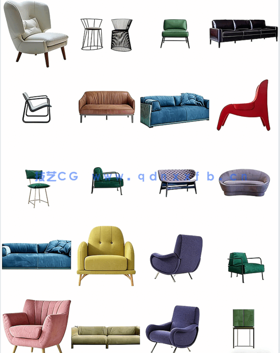 室内软装设计家具素材PNG免抠家具(图3)