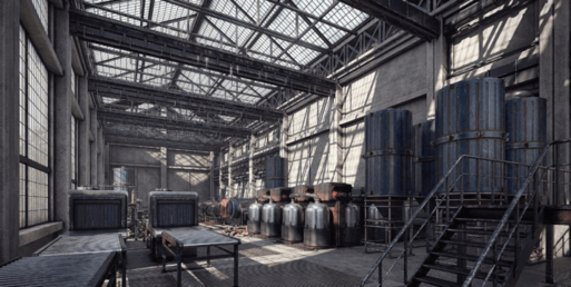 [建筑景观] 废弃工厂建筑环境场景3D模型与PBR材质合集(图2)