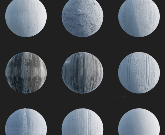 [建筑景观] Megascans北极冰雪自然雪地相关3D模型与材质合集(图7)