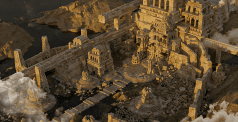 [建筑景观] 60组古庙遗址神庙废墟建筑环境场景3D模型(图4)