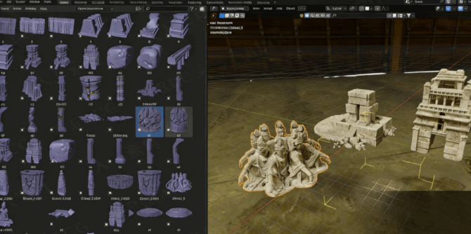 [建筑景观] 60组古庙遗址神庙废墟建筑环境场景3D模型(图5)