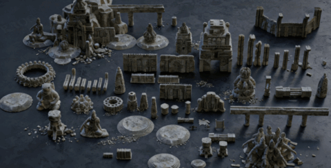 [建筑景观] 60组古庙遗址神庙废墟建筑环境场景3D模型(图6)