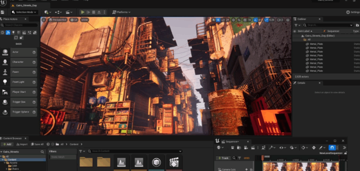 [建筑景观] 赛博朋克风格开罗街头小巷建筑环境场景3D模型(图5)