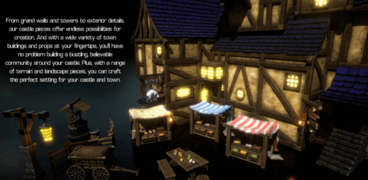 [建筑景观] 240组模块化Blender大型城堡城镇游戏环节场景3D模型(图5)