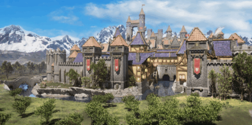 [建筑景观] 240组模块化Blender大型城堡城镇游戏环节场景3D模型(图6)