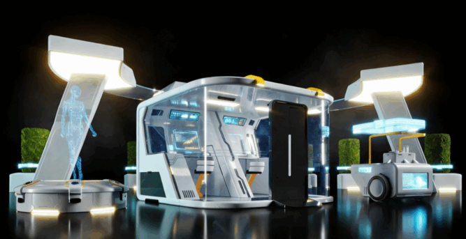 [建筑景观] 高科技城市街道景观建筑环境场景3D模型合集(图5)