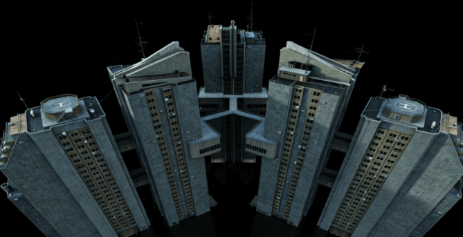 [建筑景观] 前苏联城市大楼街区建筑景观环境场景3D模型合集(图3)