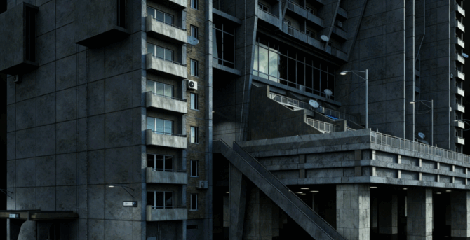 [建筑景观] 前苏联城市大楼街区建筑景观环境场景3D模型合集(图5)