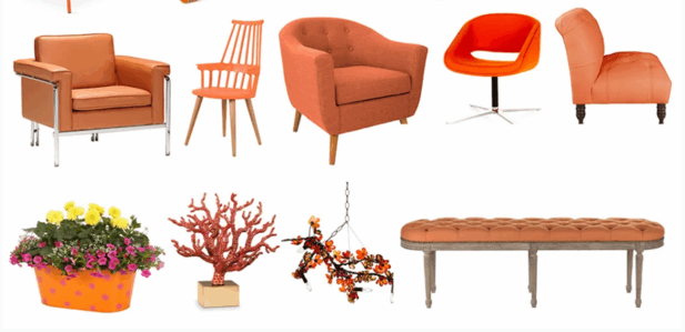 橙色系列家具灯饰布艺饰品等软装素材(图5)