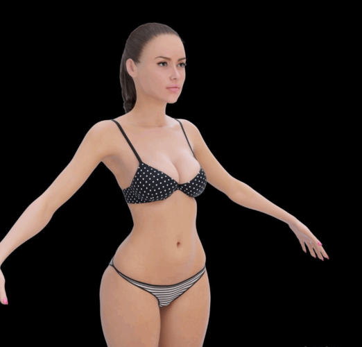 高品质女性模型，8K级贴图，带表情(图4)