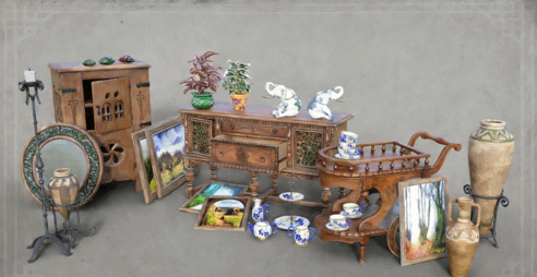 [家具模型] 中世纪复古科幻走廊家具道具室内设计3D模型合集(图5)