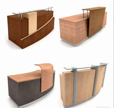 [家具模型] 70组高品质办公桌子椅子前台柜子相关3D模型合集 Evermotion Archmodels第89季(图4)
