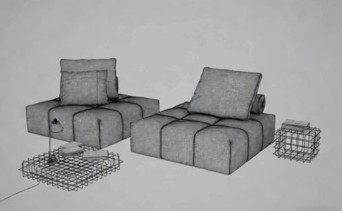 [家具模型] 20组现代风格桌子椅子沙发室内家具相关3D模型合集 Evermotion Archmodels第245季(图4)