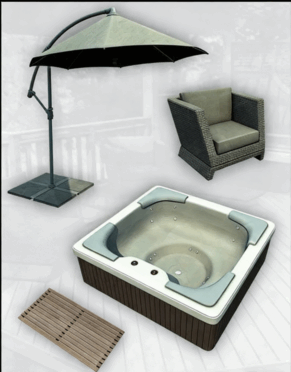 [家具模型] 室外天然露天浴缸3D模型合集(图6)