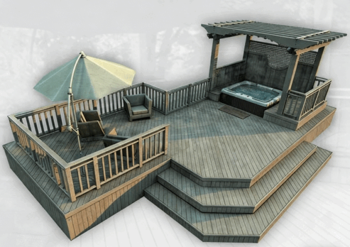 [家具模型] 室外天然露天浴缸3D模型合集(图4)