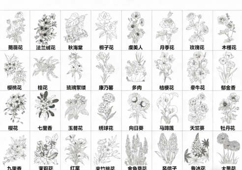 2026年最新超全花草花卉CAD图库CAD花草CAD绿植CAD植物CAD月季花CAD玫瑰花CAD菊花CAD(图4)