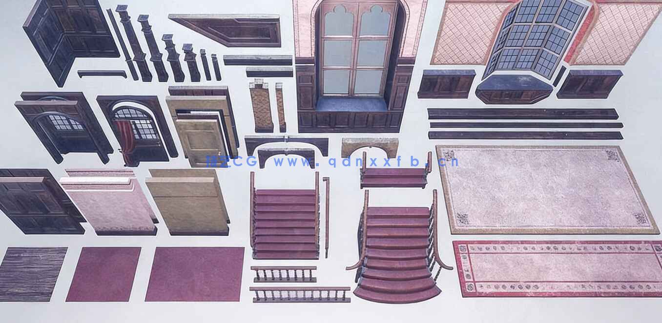 19世纪末古老宅邸大厅场景UE游戏素材(图6)