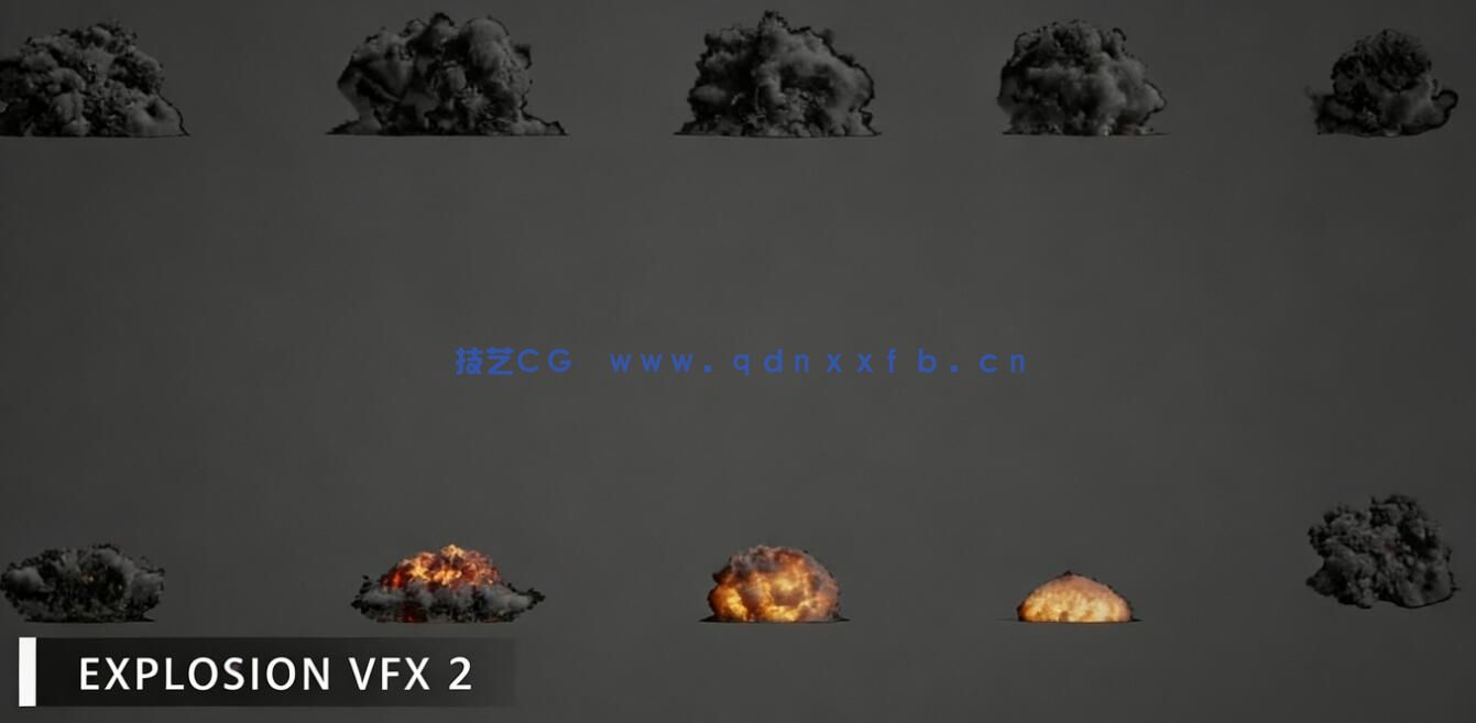 10组逼真爆炸特效素材包UE游戏素材(图1)