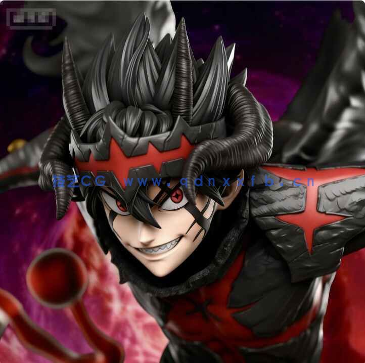 [3D打印人物] 阿斯塔Asta觉醒最强形态《黑色五叶草》动漫角色雕刻手办3D打印模型(图1)